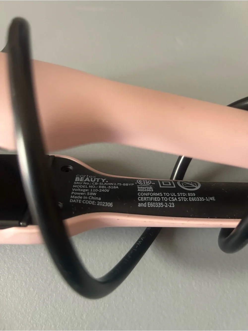 Pink Ceramic Hair flat iron Smooth Finish
